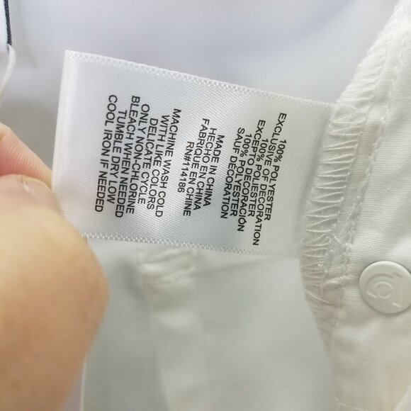 Tretorn Cropped Cuffed Pants Women's 4 Lightweight Pedal Pushers Golf White NEW - Picture 14 of 16